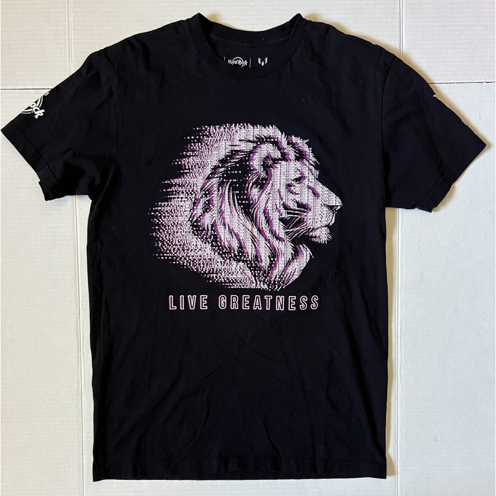 HARD ROCK CAFE 50th Anniversary - Mens Lionel Messi Soccer Lion T-Shirt - Medium